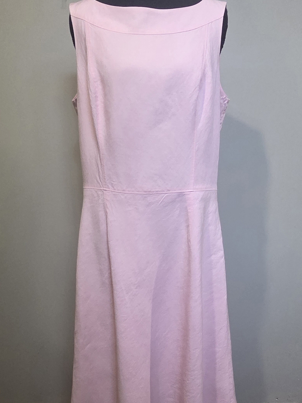 LOFT Soft Pink Sleeveless A-Line Linen Dress
